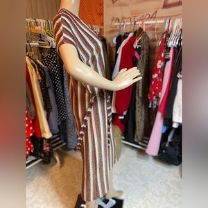 136 Stripped sparkling dress size L